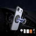 for iPhone Air Case, with 2 Tempered Glass Film, 360 Spin Magnetic Stand, Compatible with Magsafe, Military-Grade Drop Protection Case, Black