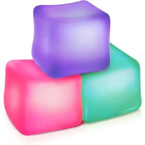 Fidget Toy Stress Cube 3 Pack - High Density Gel Filled 2.1" Cube, Squishy Fidget Toys for Relaxation, Calming Sensory Toys for Autism, Stress Balls for Kids Adults Children Teens