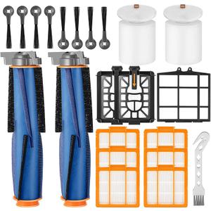 Replacement for Shark AV2501AE RV2502AE AV2501S AV2511AE RV2610WA RV2610WD AV2610WA RV2820AE AI Robot VacuumAccessories Kit Includes Master Brush, Master Filter, Strainer, Foam Filter, Side Brush