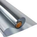 KESPEN Window Film One Way Daytime Privacy Static Cling Sun Blocking Anti UV Reflective Window Tint for Home and Office, Silver, 29.5 Inch X 13.1 Feet