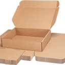 PHAREGE 13x10x3 inch Shipping Boxes Bulk 25 Pack Brown, Tab Lock Tuck Top Mailer Boxes for Packaging Small Business, Medium Cardboard Gift Boxes for Wrapping Mailing Present