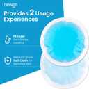 NEWGO Small Ice Packs for Injuries, 6 Pack Round Ice Packs for Face, FSA Eligible, Hot Cold Pack Circular Cold Compress with Cloth Backing & Sleeve for Pain Relief, Toothaches