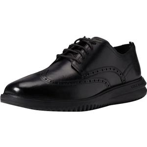 Cole Haan Men's Great Jones Wingtip Oxford (9 Wide, Black Leather/Black)