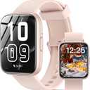 DIVElink Smart Watches for Women Men, 1.83" HD 2025 Smartwatch with 100 Sports Modes, Heart Rate/Sleep Monitor, IP68 Waterproof, Bluetooth Call & Music Control for iPhone/Android (Pink)