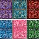 Playing Cards 6 Pack, Decks of Cards, Poker Size Standard Index Deck in 6 Unique Colors, Playing Cards Bulk for Family Game Night, Blackjack, Pinochle, Canasta, Party Supplies Travel Card Games