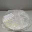 Clear Round Acrylic Coffee Table with Storage, 23.6" L x 23.6" W x 18.4" H, 2 Tier Modern Lucite Center Side End Tables for Living Room, Thicken Sturdy Transparent Circle Accent Tea Table