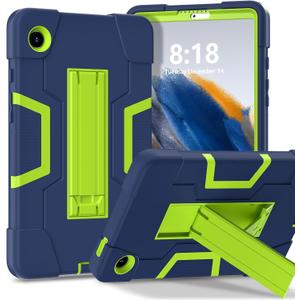 Case for Galaxy Tab A9 8.7 2023, Heavy Duty Hard PC Soft Silicone Shockproof High Impact Protective Case for Samsung tab A9 SM-X110 SM-X115 Navy Blue+Olivine