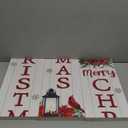 Christmas Porch Sign Christmas Porch Decor Outdoor Decorations Cardinal Wooden Door Decorations Indoor Outside Welcome Sign for Front Door 46.8 Inch