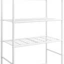 Storage Shelves - 5 Tier Shelf Organizer, Heavy Duty Garage Shelving Unit with Leveling Feet, Stable Metal Shelves Organizer for Pantry, Kitchen and Closet, 33.0" W x 12.6" D x 72.0" H, White