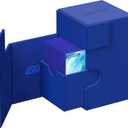 Ultimate Guard Flip'n'Tray 100+, Deck Case for 100 Double-Sleeved TCG Cards + Dice Tray, Blue, Independent Magnetic Closure & Microfiber Inner Lining