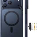 TORRAS Stronger Magnetic & Shockproof for iPhone 17 Pro Max Case, Fit for MagSafe, Military Grade Drop Protection, Camera Control, DIY Button, Slim for iPhone 17 Pro Max Case Translucent Matte Black