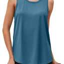 Womens Workout Tops Sleeveless Racerback Lightweight Active Tennis Yoga Shirts Athletic Running Tank Top for Women (Blue, XL)