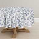 Horaldaily Spring Tablecloth 6060 Inch Round, Dragonfly Wildflowers Floral Herbs Washable Table Cover for Party Picnic Dinner Decor