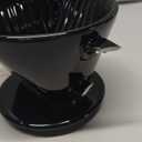 hailanbao Handmade Pour Over Ceramic Coffee Dripper - Authentic Brewing Experience for Camping, Office, and Home (Black)