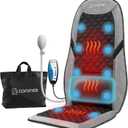 COMFIER Back Massager with Heat,Massage Chair Pad with Adjustable Lumbar Support,Massage Seat Cushion with 10 Vibration Motors & 5 Modes,Chair Massager forOffice,Recliner,Gifts for Dad,Mom (Gray Black)