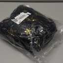 DegGod Plush Christmas Tree Skirts, 36 inches Luxury Black Faux Fur Xmas Tree Base Cover Mat with Gold Snowflakes for Xmas New Year Home Party Decorations (36 inches, Black Gold)