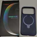 TORRAS Q3 Silicone 360 Spin for iPhone 17 Pro Case with Stand, Fit for MagSafe, Magnetic Ring Kickstand with Camera Control, Liquid Silicone Rubber Soft Phone Case for iPhone 17 Pro 6.3'', Deep Blue