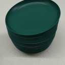 LIYH 20 PCS Wheat Straw Plates - 9 Inch Unbreakable Dinner Plates - Dishwasher & Microwave Safe Reusable, Camping Green