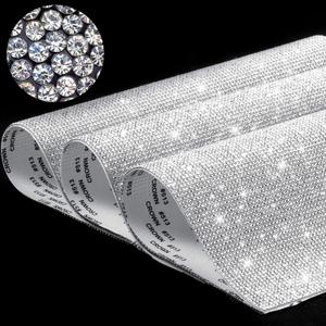 Outus 36000 Pcs Bling Crystal Rhinestones Sheet Sticker DIY Decoration Sticker Self Adhesive Glitter Rhinestone Glitter Gem Sheet for Car Crafts Decoration, 9.4 x 7.9 Inch(White)
