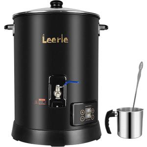 Leerie 30Lbs Digital Commercial Wax Melter for Candle Making - D15 Large Candle Wax Melting Pot with Accurate Temperature Control & Holds 30Lbs Melted Wax for Candle Making Business