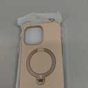 TORRAS Magnetic for iPhone 16 Pro Max Case Silicone with Stand, Fit for MagSafe, 360 Ring Stand with Camera Control, Ostand Q3 Silicone Rubber Soft Case for iPhone 16 Pro Max 6.9'', Dune Beige