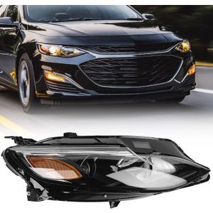 Headlights Assembly Compatible with 2019 2020 2021 2022 Chevy Malibu Head Lights Replacement Halogen Model Projector Headlamp Right Passenger Side OME 84680167 84650573