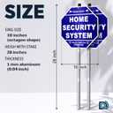 Protected By Home Security System Signs, 1028" Reflective Aluminum Warning Sign for Outside, Police Dispatch Connected with Stake, Set of 2