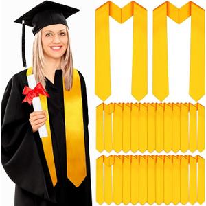 50 Pcs Unisex Graduation Stoles Bulk Adult Sublimation Blank Plain Sash Grad Satin Honor Stole