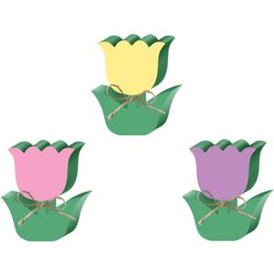 ULTNICE 3pcs Mini Wooden Tulips Decor Creative Wood Tulips Flower Collectibles Figurine Farmhouse Flower Tulip Ornaments for Spring Easter Decor Home Accents