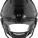 Schutt F7 AiR Elite Varsity Football Helmet (Virginia Tech 5-Star Helmet) | Lightweight, Protective Football Helmet for High School Football and Older, Titanium Facemask and Oakley Visor Included, Molded Gloss Black/F7X ROPO SW II Facemask, Medium