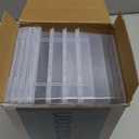 BiuLeon 4 Pack Extra Large Pencil Box, Plastic Pencil Case Organizer, Clear Crayon Box Marker Organizer, Stackable Craft Organizers and Storage for Pen, Craft, Art Supply(Black)