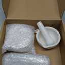 6ml Porcelain Pepper Mill Mortar Pestle Pugging Pot Garlic Spice Grinder Pharmacy Herbs Bowl Mill Crusher DIY Kitchen Gadget, Pack of 2