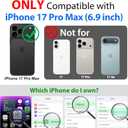 SPORTLINK for iPhone 17 Pro Max Case, IP68 Waterproof Military Protective Full Body Heavy Duty Shockproof 360 Sealed Dustproof with Camera Screen Protector Phone Cover for iPhone 17 Pro Max 6.9" Black