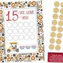 4 Pack JoyJive Father's Day 15 Things We Love About You Scratch Off Cards, Father's Day Advent Calendar Personalized Gift for Him, Husband, Brother, Son, Grandad, 