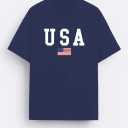 USA T Shirt Women Men Kids Patriotic American Flag July 4th T-Shirt, Size: L
