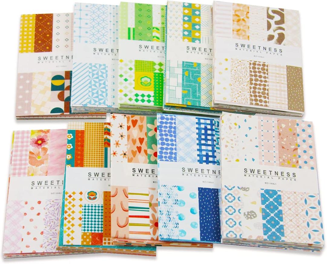 500 Sheets Vintage Scrapbook Paper Set Aesthetic Stationery Paper Supplies Decorative Paper for DIY Art Crafts Scrapbooking Journal Photo Album (1)