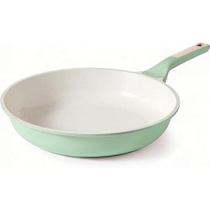 SENSARTE Nonstick Ceramic Frying Pan Skillet, 8 Inch Omelet Pan, Healthy Non Toxic Chef Pan, Induction Egg Pan with Heat Resistant Handle, Dishwasher Safe, PFAS-Free, Green
