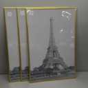 upsimples 20x30 Picture Frame Gold 3 Pack, Scratch-Proof Poster Frames 20 x 30 for Photo Gallery - Slide-In Strips, Horizontal or Vertical Wall Mounting