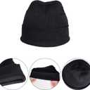 baotongle 2 Set Winter Knitted Cuff Beanies Gloves Set Acrylic Warm Skull Cap Cuff Hat Classic Gloves for Men Women