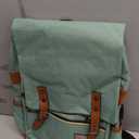 Mancio Vintage Laptop Backpack with USB Charging Port, Slim Tear-Resistant Business Backpack for Travelling, College, Casual Daypacks for Men, Women, Fits up to 15.6 Inch Notebook, Green