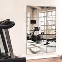 TRAHOME Home Gym Mirror Tiles for Wall, 14"x12"x12PCS Full Length Home Gym Workout Mirror for Garage, Bedroom, Living Room, Over The Door