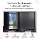 Anti Glare Film for TV 55 Inch Protector - Indoor & Outdoor TV Anti Glare Film - Prevents Glaring, Protects Screen and Reduces Blue Light for TV 55 Inches