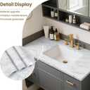 practicalWs Marble Wallpaper Granite White and Gray Wall Paper Roll 47.2" x 197" Kitchen Countertops Cabinet Furniture is Renovated Thick Vinyl Easy to Remove Without Leaving Glue