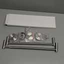 2 Pack Adjustable Towel Bar, HOMOTEK Economic Bathroom Towel Holder Rod from 12 Inch to 22 Inch Single Towel Racks, Wall Mount Towel Rail, Towel Hanger Hook for Kitchen(Brushed Stainless Steel)