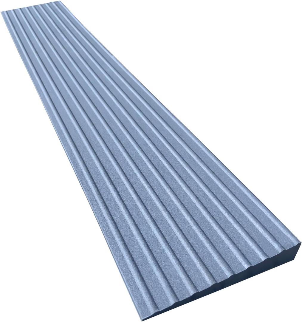 1" Rise Rubber Threshold Ramp for Doorways Heavy Duty Wheelchair Ramp, Non-Slip 1 Pack Gray Native Rubber Power Handicap Ramp for Skateboards, Strollers, Sweepers, Walkers Curb Ramp (SW-TPR25)