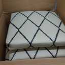 Arden Outdoor Dining Chair Cushion, 2 Pack, 20 x 20, Rain-Proof, Fade Resistant, Tan Diamond Trellis
