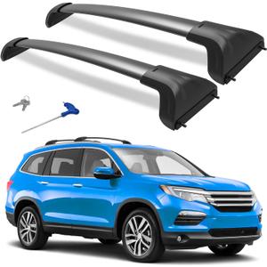 300lbs Roof Rack Cross Bars Compatible with Honda Pilot 2016-2022 with Flush Rails with Lock Aluminum Cross Bar for Rooftop Cargo Carrier Luggage Kayak Canoe Bike Snowboard