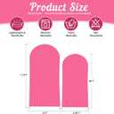 Hot Pink Arch Backdrop Cover 2 Set - 7.2FT, 6FT Spandex Fitted Wedding Arch Stand Covers Round Top Chiara Arch Backdrop Stands Cover for Birthday Parties Banquet Photo Background Decoration