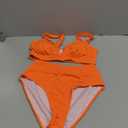 Sexy Ribbed Bikini Set 2 Piece Womens High Waisted V-Cut Cheeky High Leg Tummy Control Longline Swimsuit