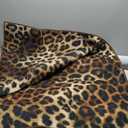 DweIke 5x7 Leopard Print Rugs for Living Room, Machine Washable Area Rug for Bedroom, Non-Slip Low Pile Animal Cheetah Carpet with Rubber Backing for Dining Room Kitchen Home Decor, Dark Brown